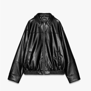 Zara Woman’s Black Bomber Jacket